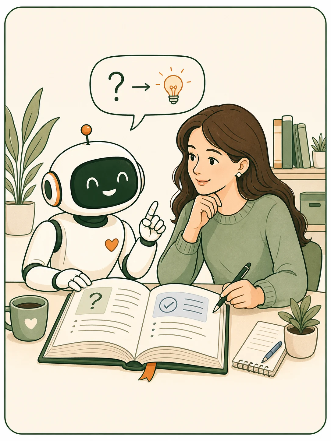 AI-куратор отвечает, объясняет материал и помогает ученику